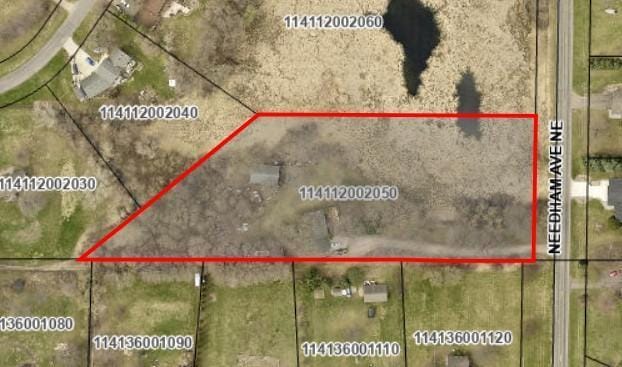 5781 Needham Ave NE, Saint Michael, MN 55376 - aerial view of property's location featuring property parcel outlined