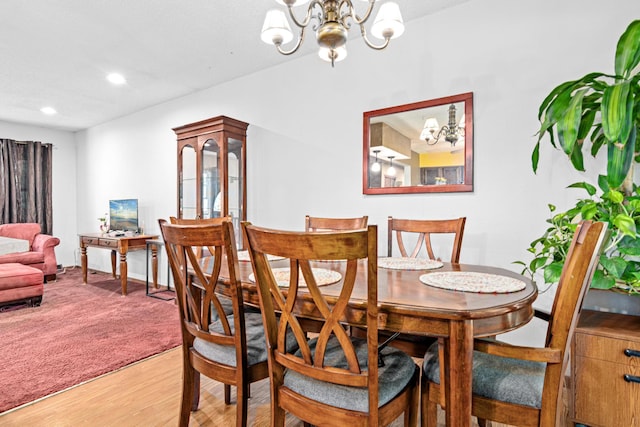 5781 Needham Ave NE, Saint Michael, MN 55376 - dining room with a chandelier, light wood-style floors, and recessed lighting