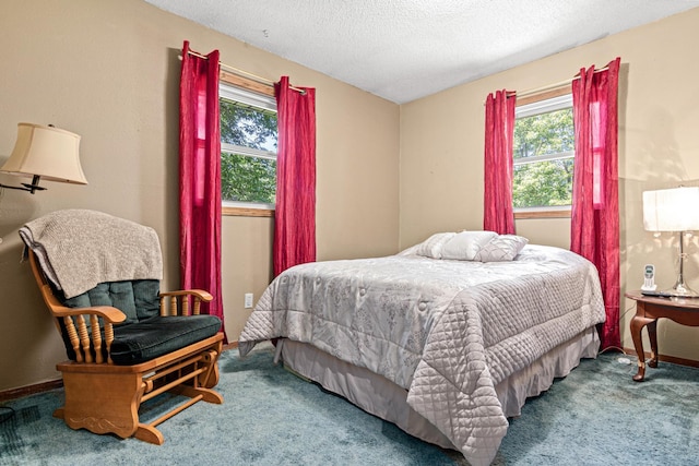 5781 Needham Ave NE, Saint Michael, MN 55376 - bedroom featuring multiple windows, carpet flooring, and a textured ceiling