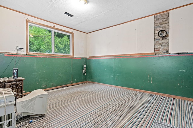 5781 Needham Ave NE, Saint Michael, MN 55376 - carpeted empty room featuring a textured ceiling and crown molding