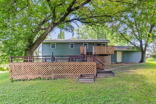 5781 Needham Ave NE, Saint Michael, MN 55376 - back of property featuring a lawn and a deck
