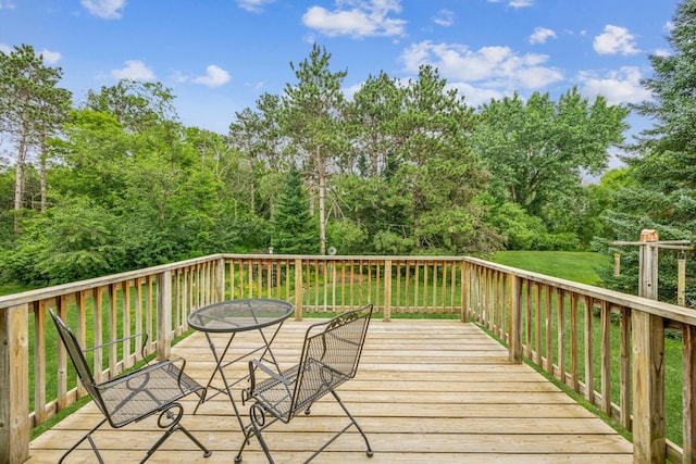 487 Lois Ln, Lino Lakes, MN 55014 - view of wooden deck