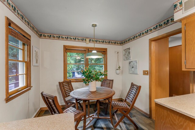 1228 Palace Ave, Saint Paul, MN 55105 - dining space featuring dark wood-style floors and baseboards