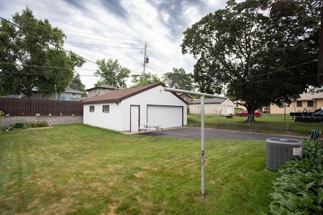 1705 California Ave E, Saint Paul, MN 55106 - view of yard featuring an outbuilding and a garage