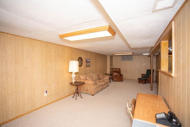 1705 California Ave E, Saint Paul, MN 55106 - carpeted living area featuring wooden walls