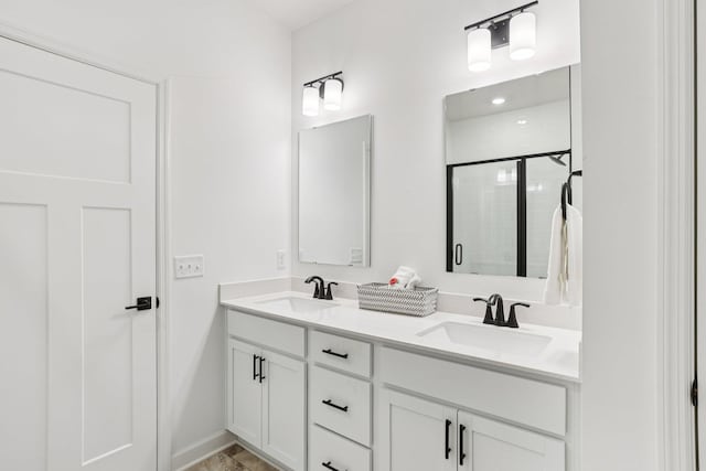 15101 Quince St NW, Andover, MN 55304 - bathroom with double vanity and a stall shower