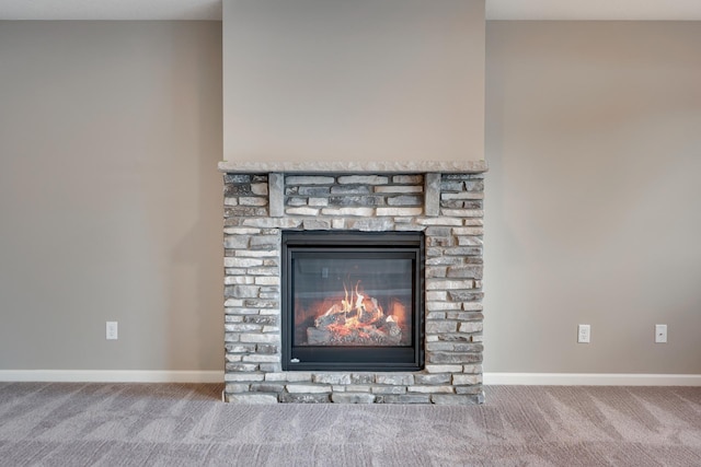 625 47th Ave NE, Saint Cloud, MN 56304 - detailed view of carpet floors and a stone fireplace