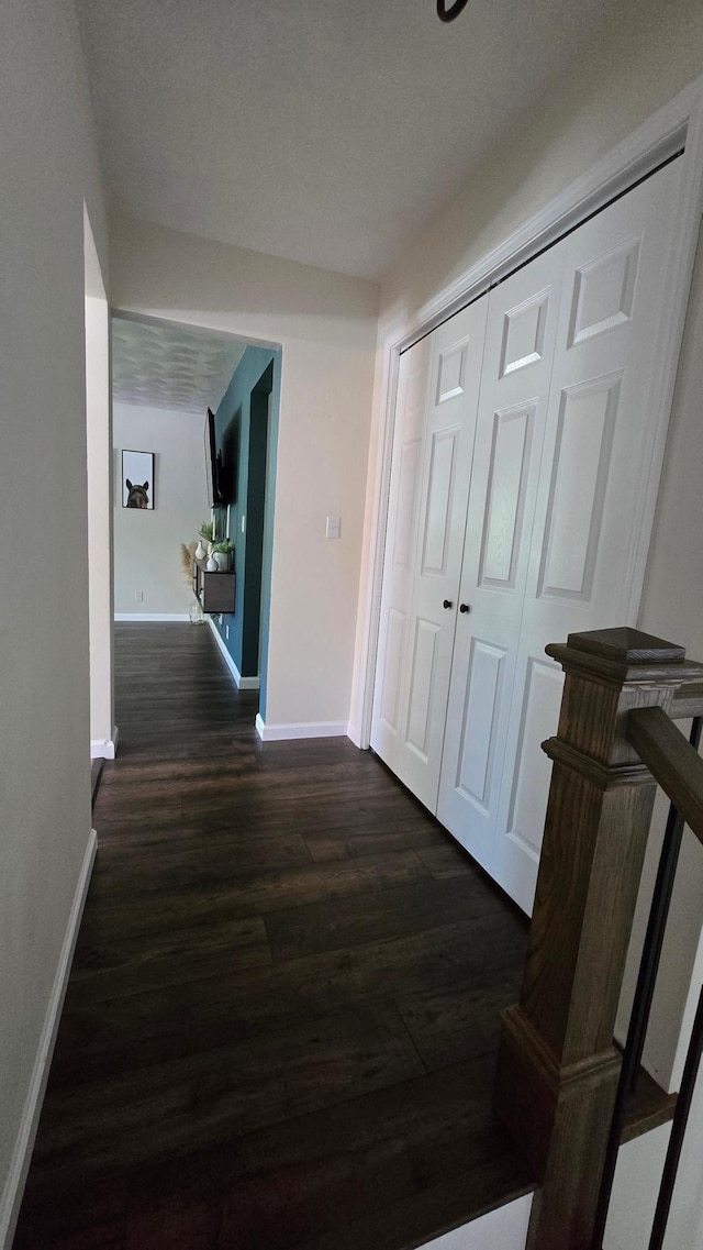 1515 3rd Ave NE, Owatonna, MN 55060 - hallway with dark wood-style flooring and baseboards