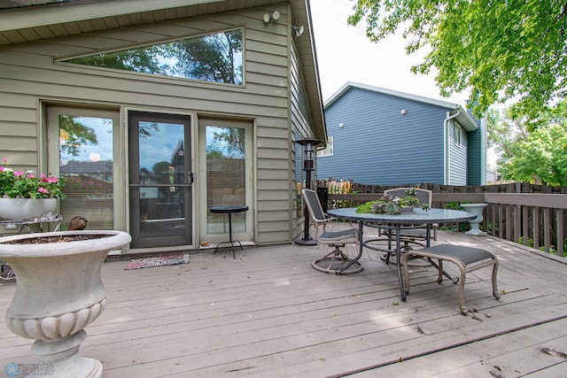 2902 24th Ave S, Fargo, ND 58103 - wooden deck with outdoor dining area