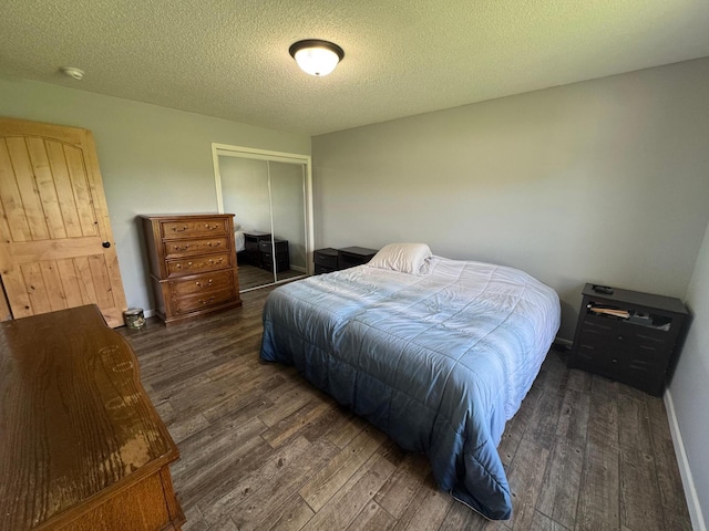 46313 St Lawrence Dr, Otto Twp, MN 56573 - bedroom with wood finished floors, a closet, and a textured ceiling