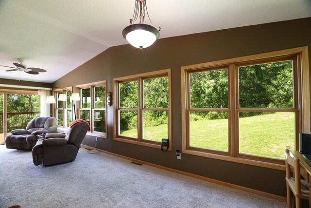 410 Pospeck Ln, Hoyt Lakes, MN 55750 - sunroom / solarium with carpet flooring and lofted ceiling
