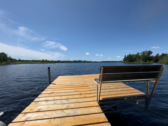 410 Pospeck Ln, Hoyt Lakes, MN 55750 - dock area featuring a water view