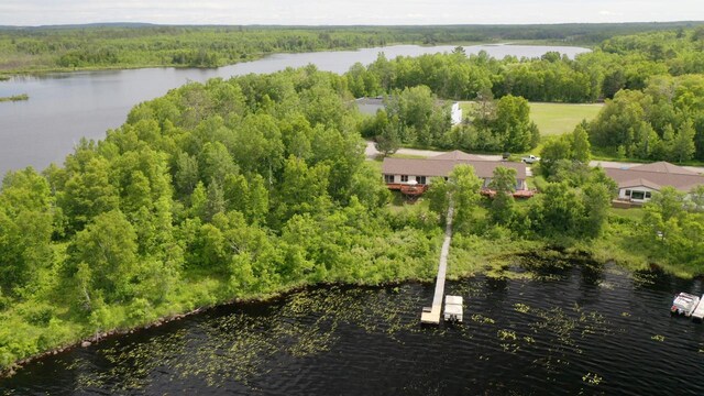 410 Pospeck Ln, Hoyt Lakes, MN 55750 - drone / aerial view of a large body of water and a heavily wooded area