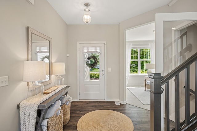 3702 112th Cir NE, Blaine, MN 55449 - foyer with dark wood finished floors and baseboards