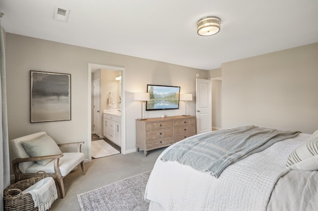 3702 112th Cir NE, Blaine, MN 55449 - bedroom with light carpet and ensuite bathroom