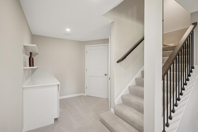 3702 112th Cir NE, Blaine, MN 55449 - stairway with carpet flooring and baseboards