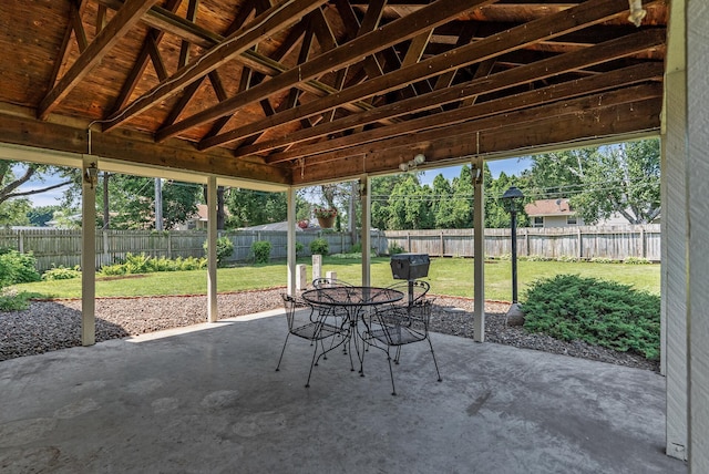 6925 Colorado Ave N, Brooklyn Park, MN 55429 - fenced backyard with a patio and outdoor dining space