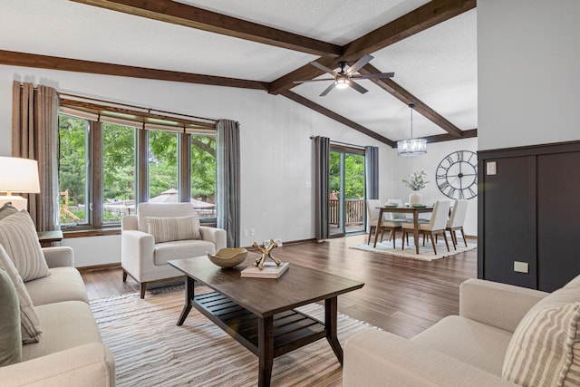 7401 River Shore Ln, Champlin, MN 55316 - living area with a chandelier, light wood finished floors, and ceiling fan
