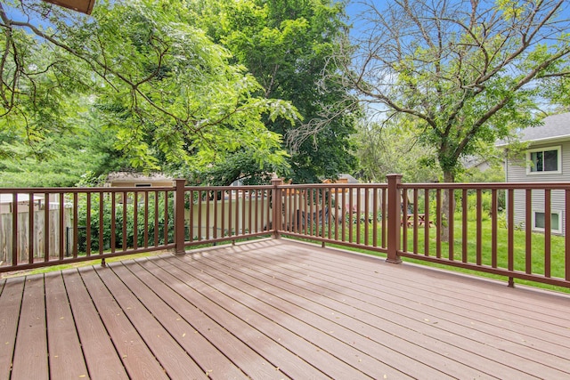 7401 River Shore Ln, Champlin, MN 55316 - view of wooden terrace