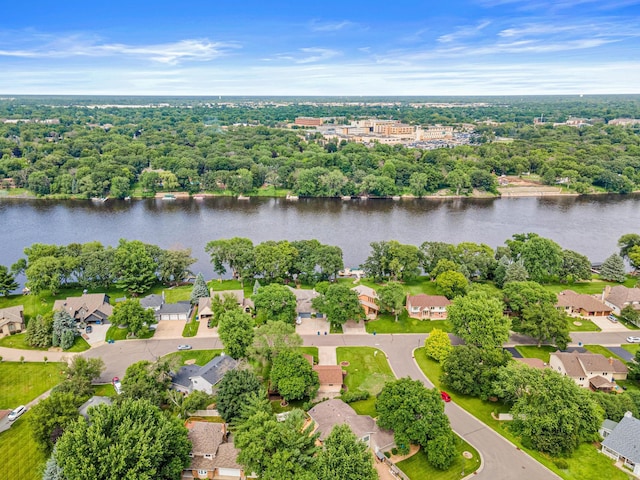 7401 River Shore Ln, Champlin, MN 55316 - aerial view of residential area featuring a large body of water