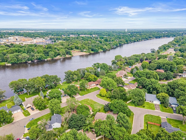 7401 River Shore Ln, Champlin, MN 55316 - aerial view of residential area with a nearby body of water