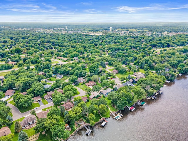 7401 River Shore Ln, Champlin, MN 55316 - aerial perspective of suburban area with a large body of water