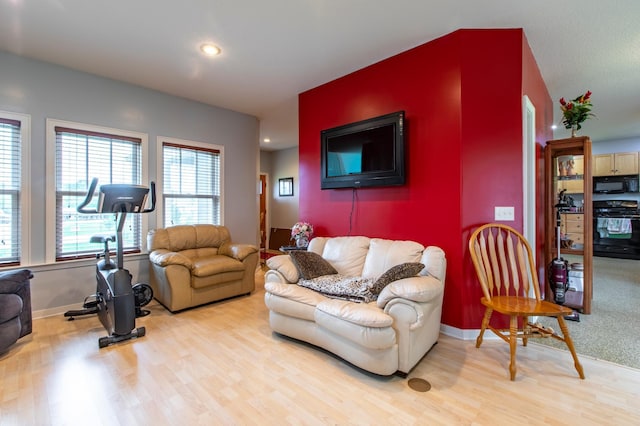 15212 667th St, Wabasha, MN 55981 - living area with light wood-style floors and recessed lighting