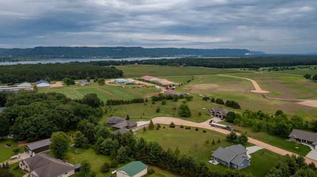 15212 667th St, Wabasha, MN 55981 - aerial view of property's location with a water and mountain view and rural landscape