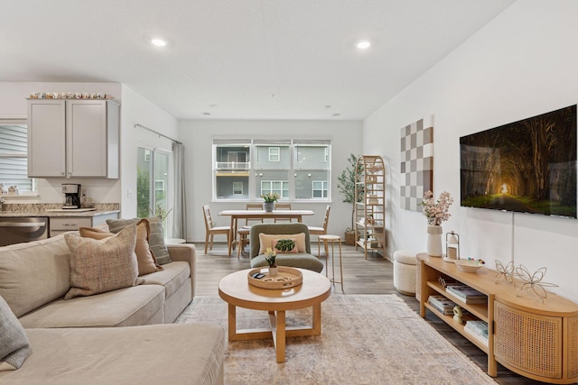11121 Balsam Pointe Trl, Dayton, MN 55327 - living room with recessed lighting and light wood finished floors