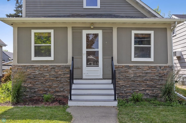 726 Oak St N, Fargo, ND 58102 - property entrance with stone siding