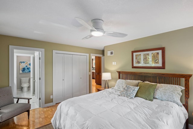 4832 Longford Rd, Mound, MN 55364 - bedroom with a closet, ensuite bathroom, and ceiling fan