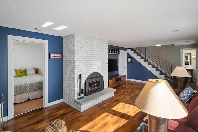 4832 Longford Rd, Mound, MN 55364 - living room with wood finished floors, stairway, and a fireplace