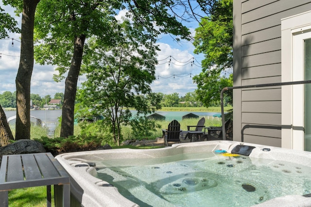 4832 Longford Rd, Mound, MN 55364 - view of patio featuring a hot tub