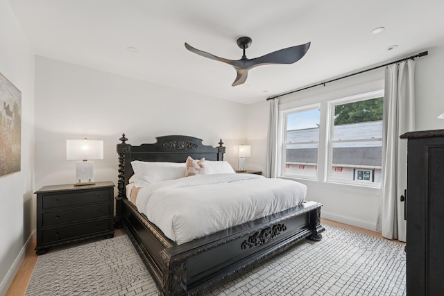 109 Pine St E, Stillwater, MN 55082 - bedroom featuring light wood-style flooring and ceiling fan