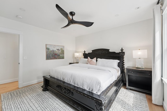 109 Pine St E, Stillwater, MN 55082 - bedroom featuring light wood finished floors and a ceiling fan
