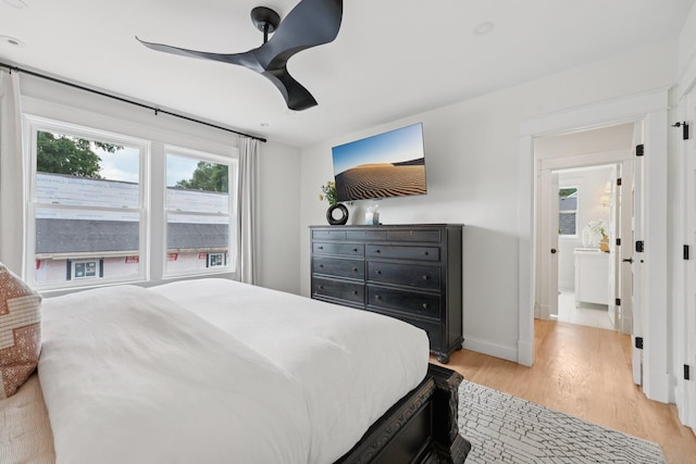 109 Pine St E, Stillwater, MN 55082 - bedroom featuring light wood finished floors and a ceiling fan