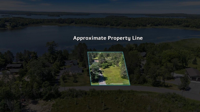 21837 Mishawaka Rd, Grand Rapids, MN 55744 - aerial view of property's location featuring a large body of water and property parcel outlined