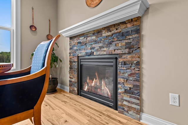 18837 Javelin Way, Lakeville, MN 55044 - detailed view of a fireplace and wood finished floors