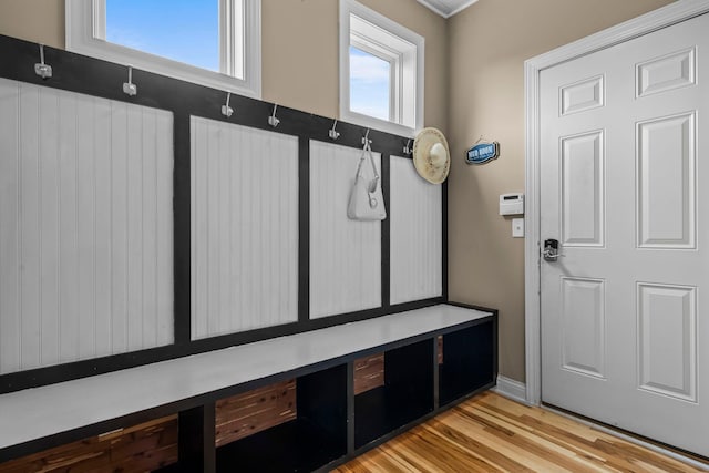 18837 Javelin Way, Lakeville, MN 55044 - mudroom featuring wood finished floors and baseboards