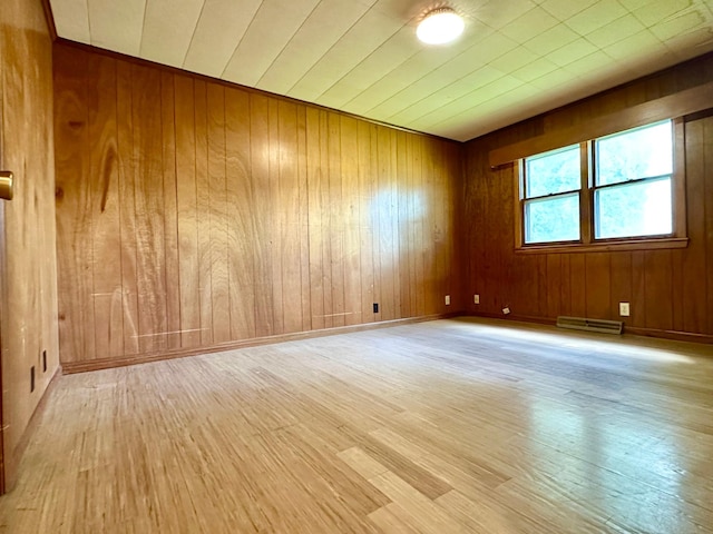 1224 Duba St, Worthington, MN 56187 - spare room featuring light wood-style floors and wood walls