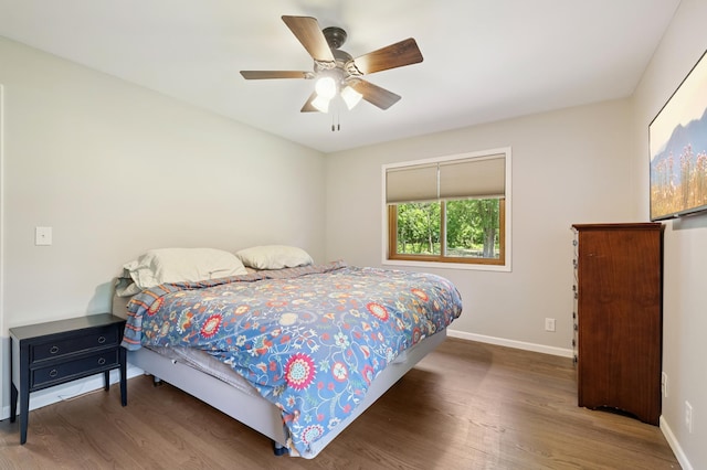 22470 Raven St NW, Oak Grove, MN 55011 - bedroom featuring wood finished floors and ceiling fan