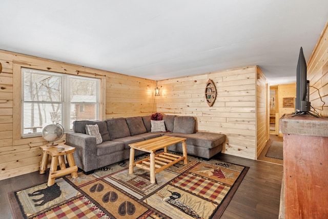 46317 Lucretia Ln, Isle, MN 56342 - living area featuring wooden walls and wood finished floors