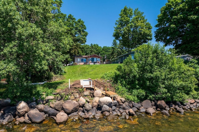 46317 Lucretia Ln, Isle, MN 56342 - view of green lawn featuring a water view
