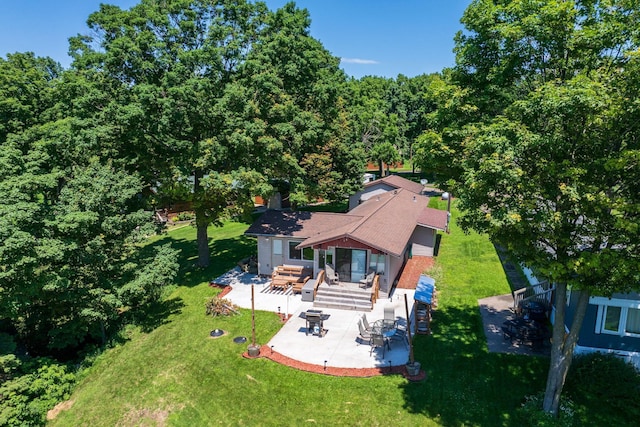 46317 Lucretia Ln, Isle, MN 56342 - aerial view of property and surrounding area featuring a forest