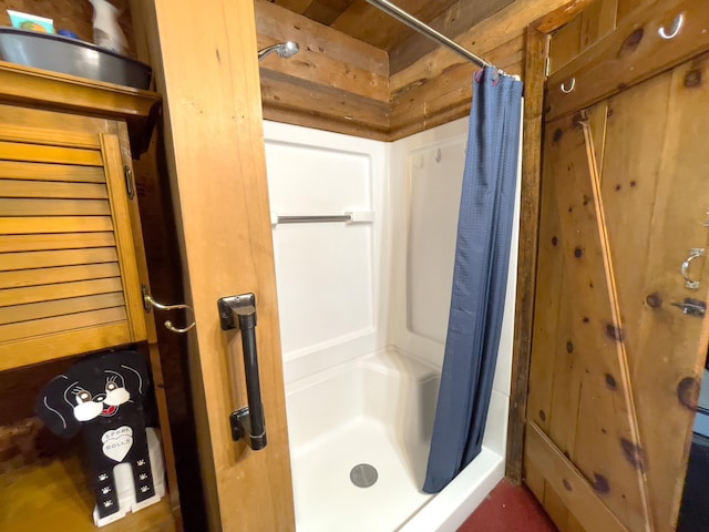5566 Little Marais Rd, Crystal Bay Twp, MN 55603 - bathroom featuring a shower stall