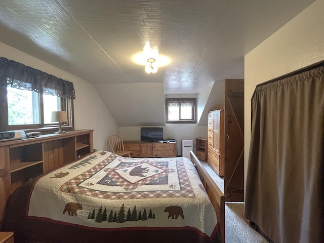 5566 Little Marais Rd, Crystal Bay Twp, MN 55603 - bedroom with lofted ceiling