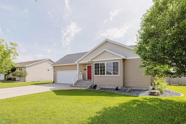 3730 Taylor St S, Fargo, ND 58104 - single story home featuring concrete driveway, a front yard, and a garage