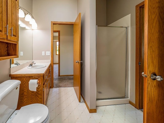 133 Summerfield Ct, Waverly, MN 55390 - full bath featuring tile patterned floors, vanity, and a stall shower