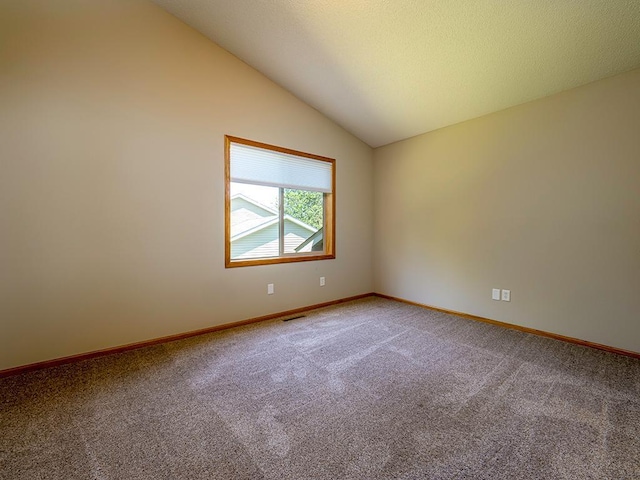 133 Summerfield Ct, Waverly, MN 55390 - spare room featuring carpet flooring and vaulted ceiling