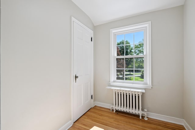 2440 37th Ave S, Minneapolis, MN 55406 - empty room featuring radiator and light wood-style floors